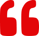 Graphic of red quotation marks
