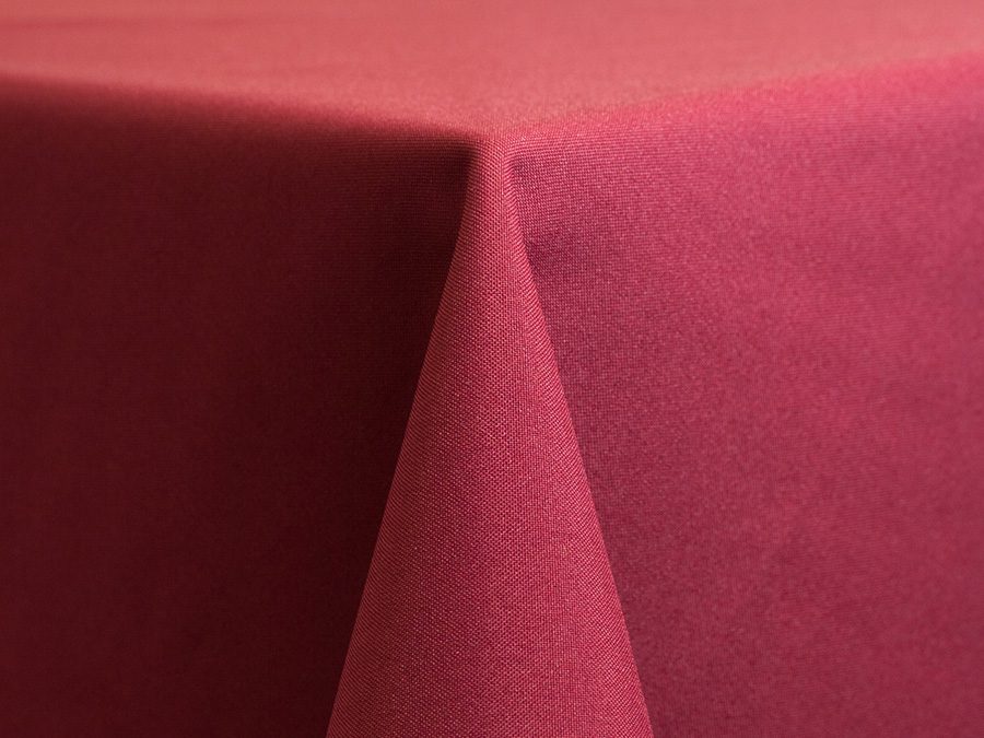 Close-up of a folded red fabric corner.
