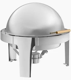 6 Quart Round Rolltop Stainless Steel Chafing Dish $20.00
