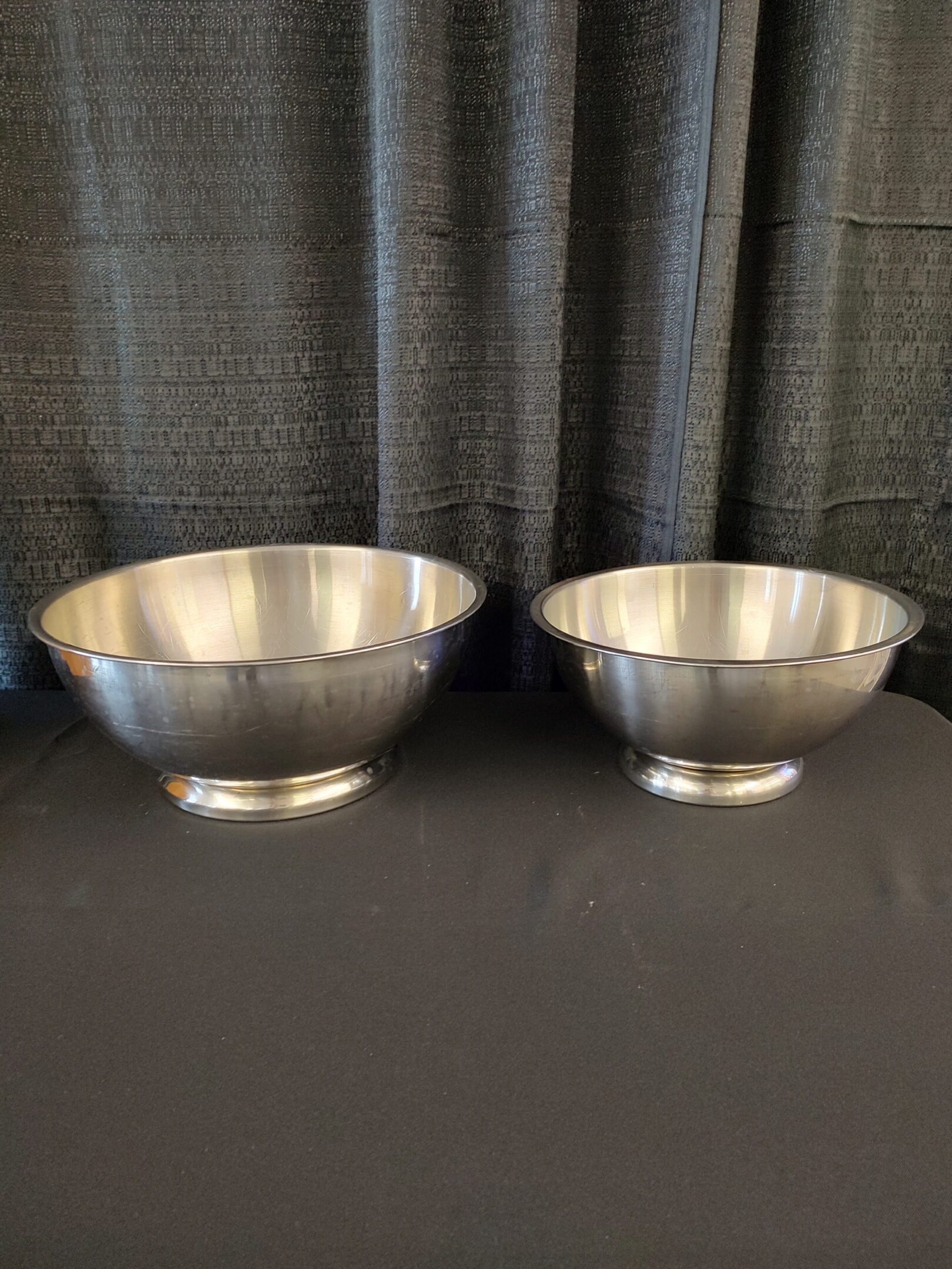 8 Quart Round Stainless Steel Bowl $4.00, 13 Quart Round Stainless Steel Bowl $6.00