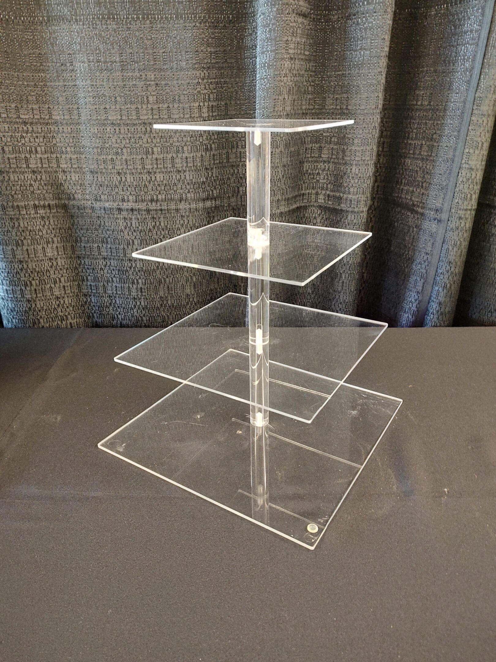 Clear Acrylic 4 Tier Square $10.00